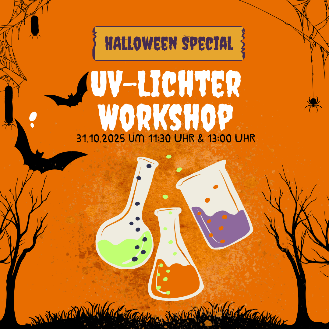 UV-Licht-Experimente: Leuchtender Zaubertrank, Spurensuche, LED-Taschenlampe basteln & mehr