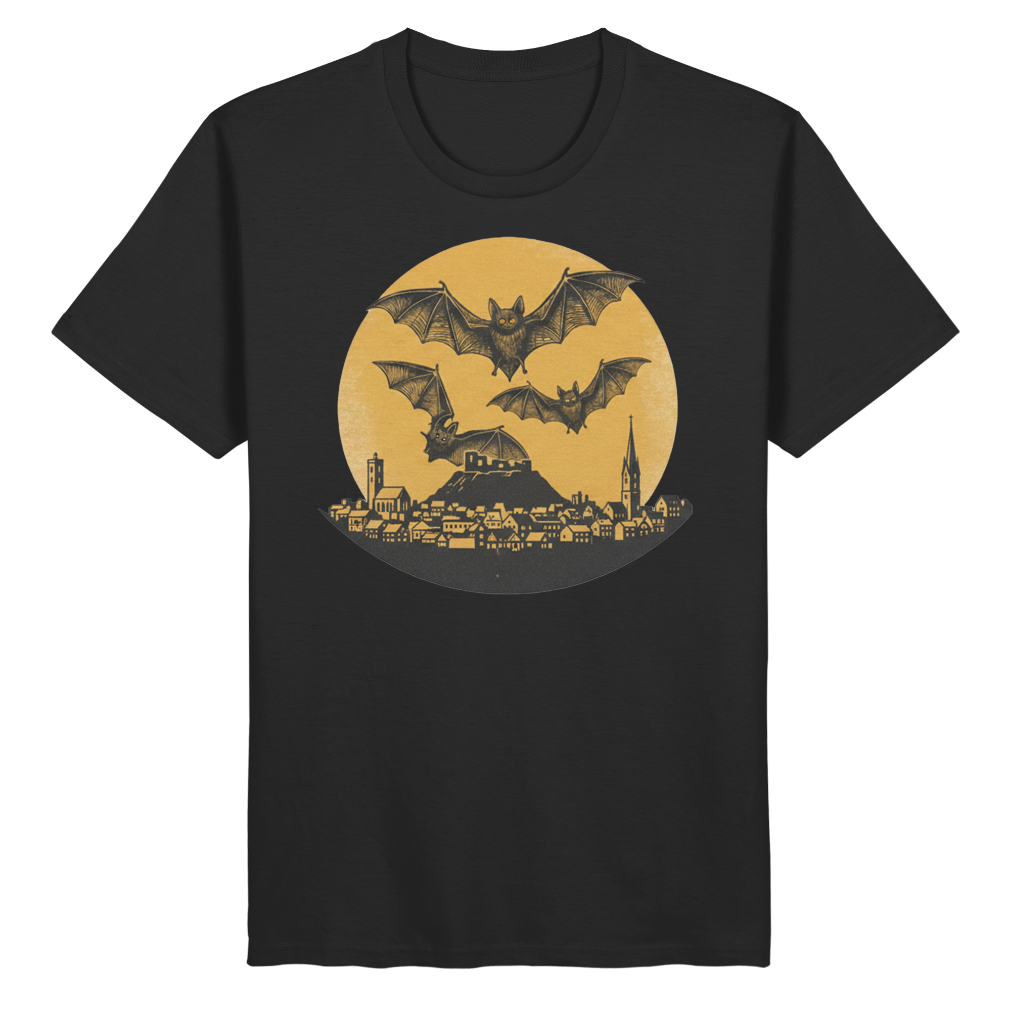 Fledermäuse mit Stadtbild - Organic Basic Shirt