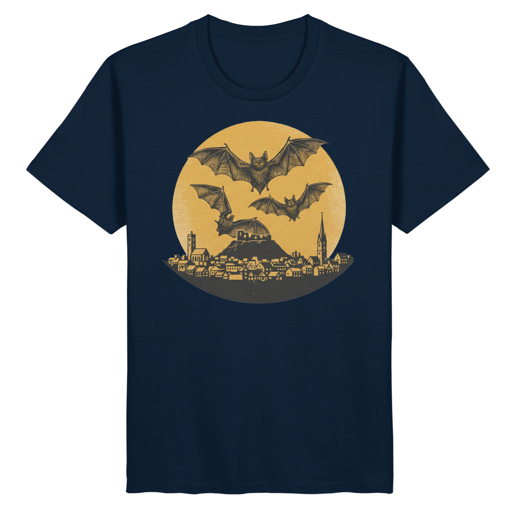 Fledermäuse mit Stadtbild - Organic Basic Shirt