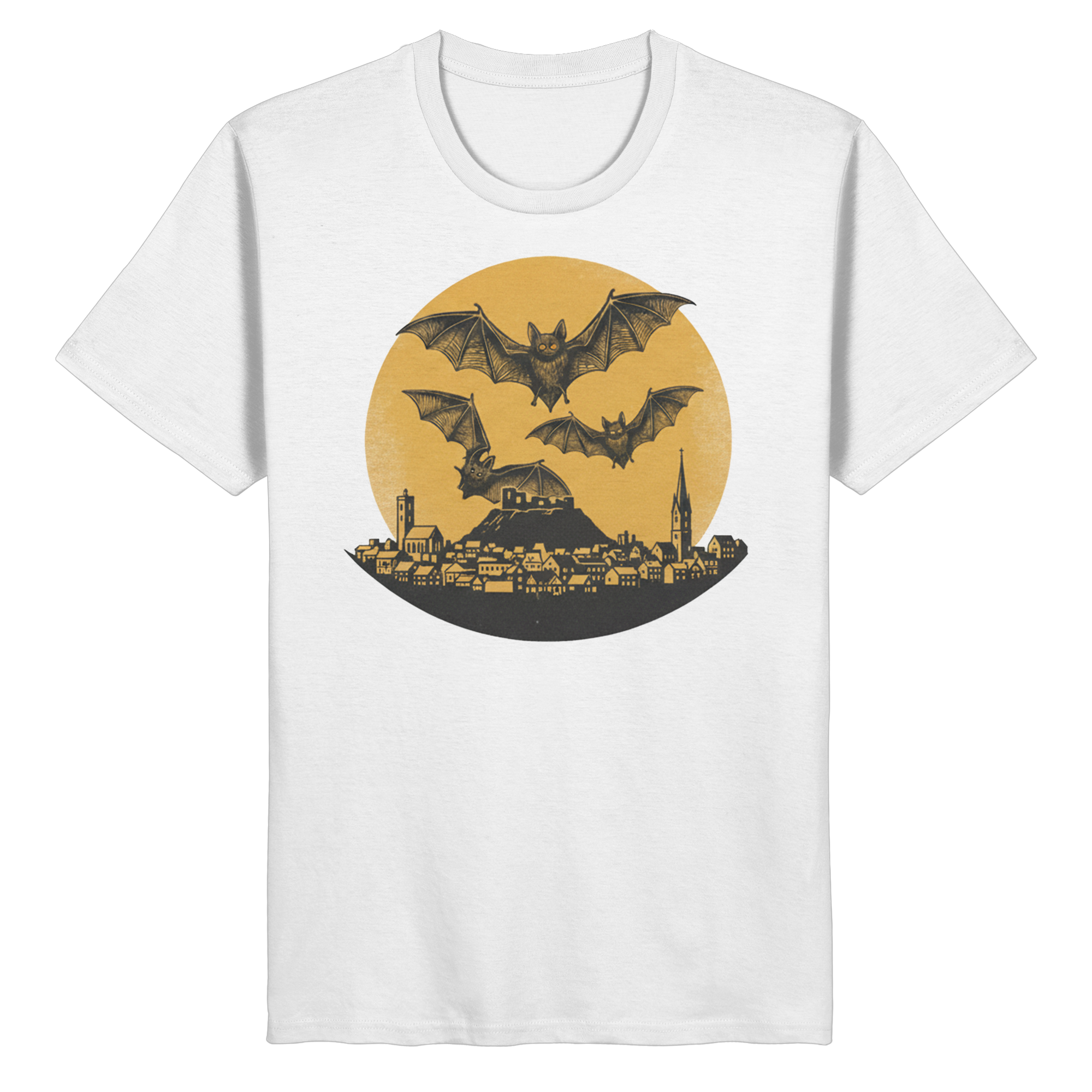 Fledermäuse mit Stadtbild - Organic Basic Shirt