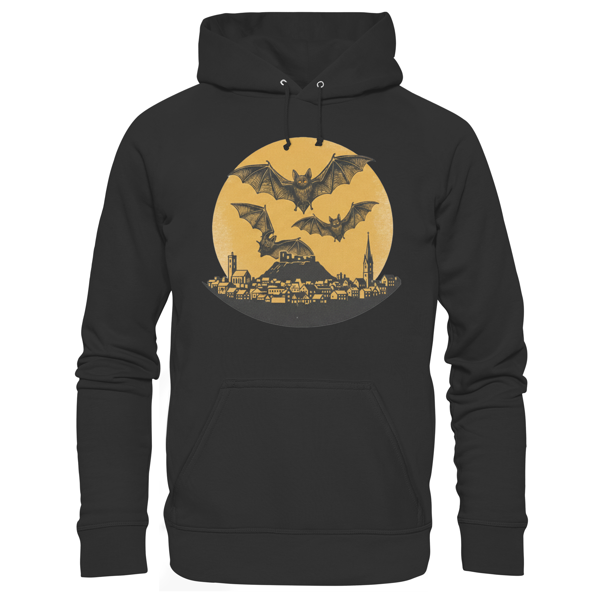 Fledermäuse mit Stadtbild - Premium Unisex Hoodie